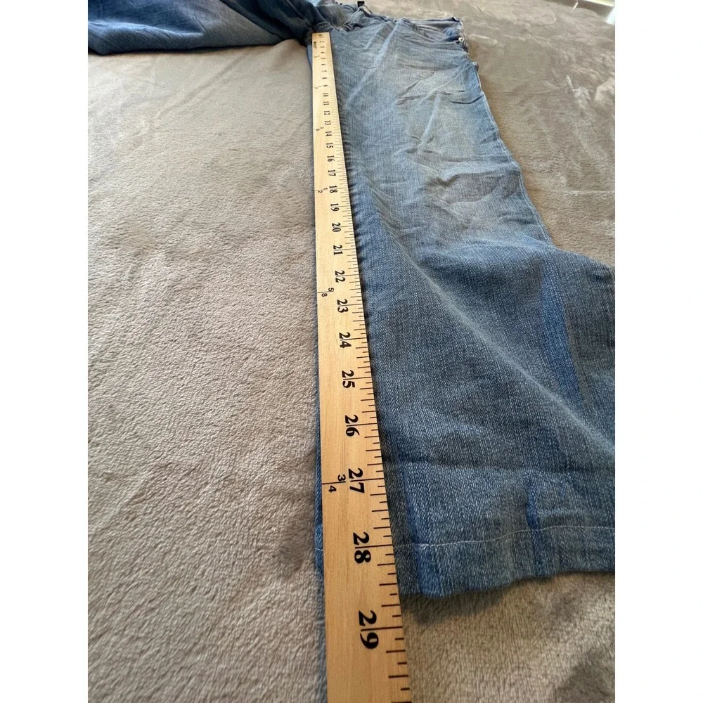 True Religion Ricky Relaxed Straight Jeans Mens 32 Blue Flap Pocket